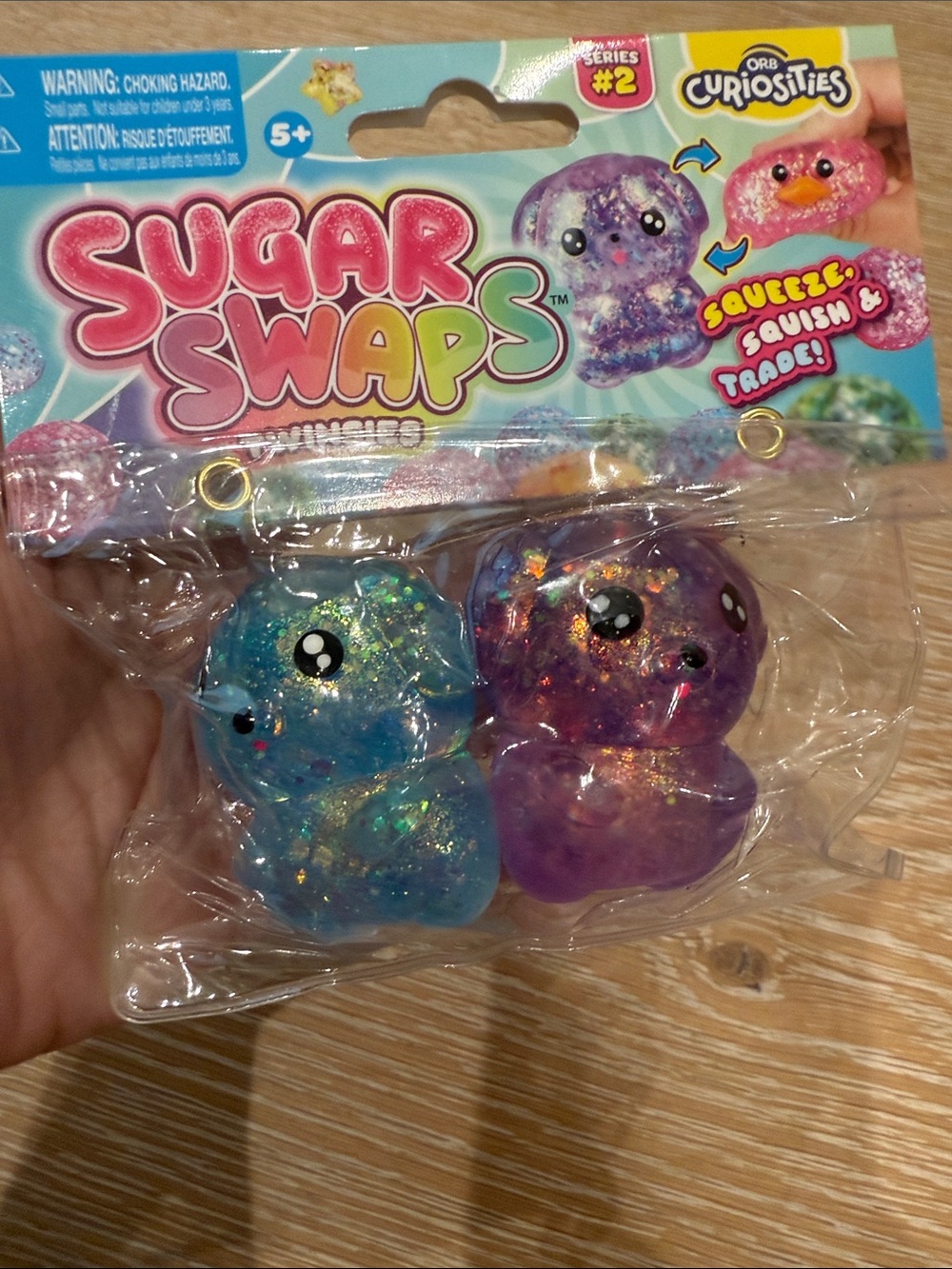 Viral Sugar Swaps Twinsies Glitter Squishy Toy Set - Blue & Purple